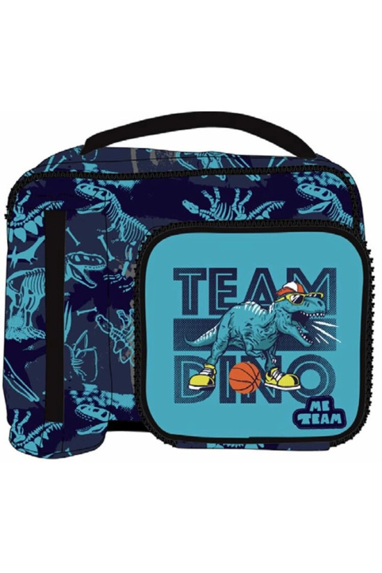 Me Team Suluk Bölmeli Dinozor Figürlü Lacivert Beslenme çantası