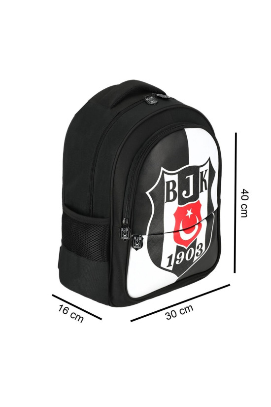 Beşiktaş Lisanslı 3 Bölmeli Siyah Beyaz Orijinal Sırt çantası