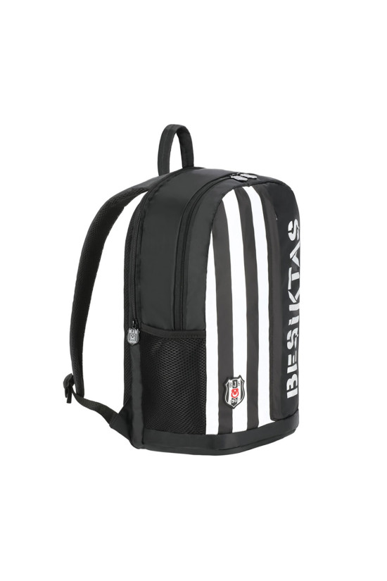 Beşiktaş Lisanslı Siyah Beyaz Çizgili Orijinal Sırt çantası