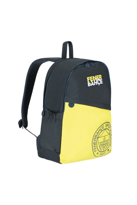 Fenerbahçe Lisanslı Çapraz Fermuar Detaylı Sarı Lacivert Orijinal Sırt çantası