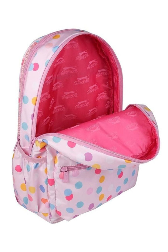 Slazenger Lisanslı Renkli Puantiyeli Orijinal Okul çantası