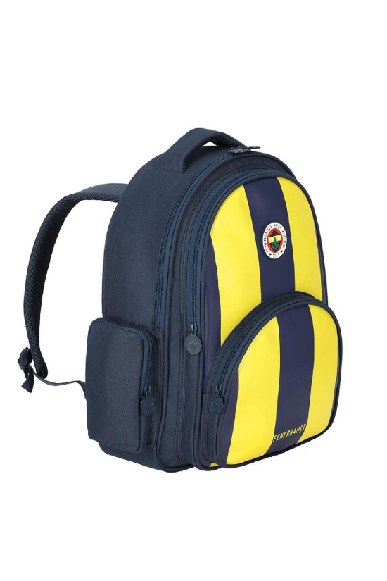 Fenerbahçe Lisanslı Sarı Lacivert Orijinal Suni Deri Okul çantası