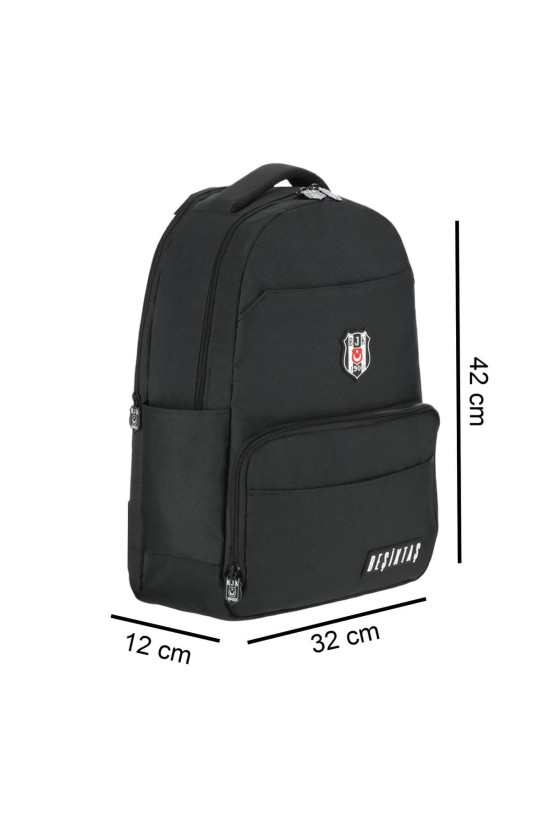 Beşiktaş Lisanslı 3 Bölmeli taylı Logo DeSiyah Orijinal Sırt çantası