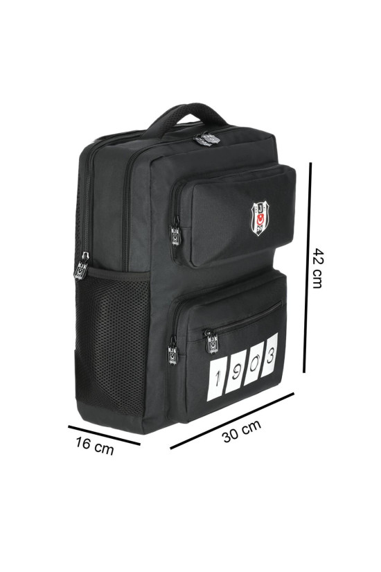 Beşiktaş Lisanslı 1903 Detaylı Siyah Orijinal Sırt Çantası
