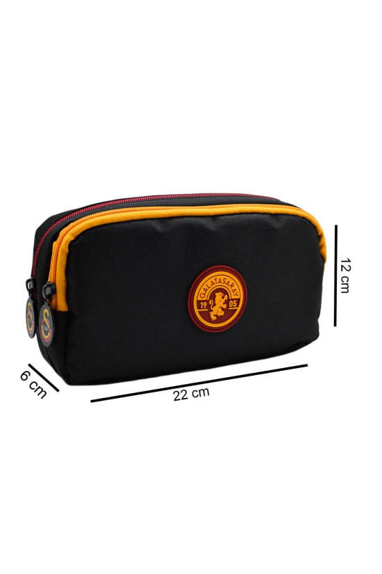 Galatasaray Lisanslı 2 Bölmeli Logo Detaylı Siyah Orijinal Kalemlik