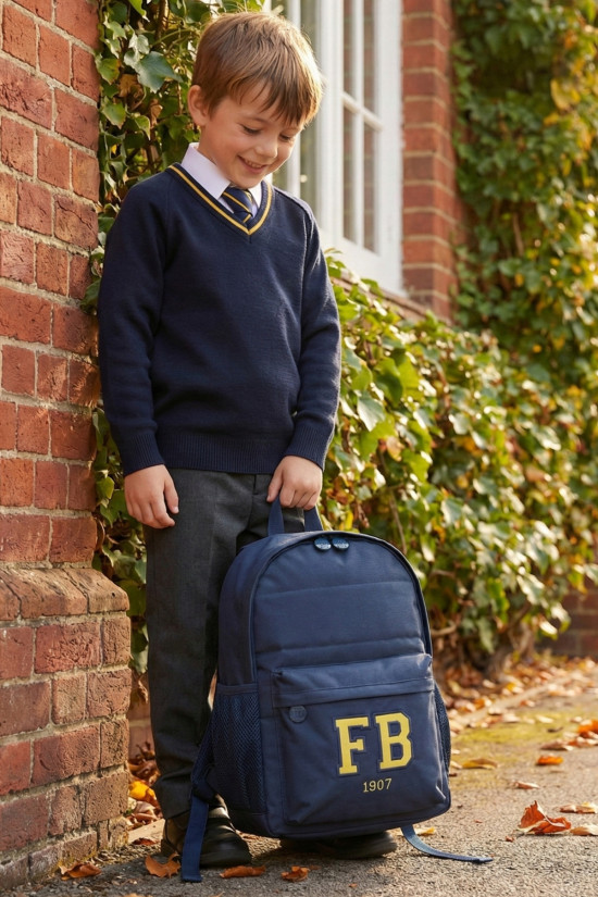 Fenerbahçe Lisanslı 3 Bölmeli Lacivert Orijinal Okul çantası
