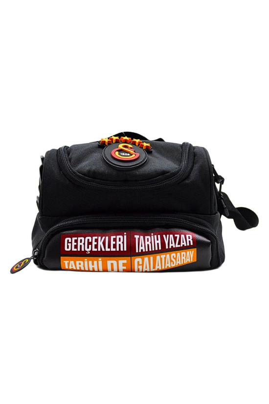 Galatasaray Lisanslı 2 Bölmeli 5 Yıldızlı Siyah Orijinal Beslenme çantası