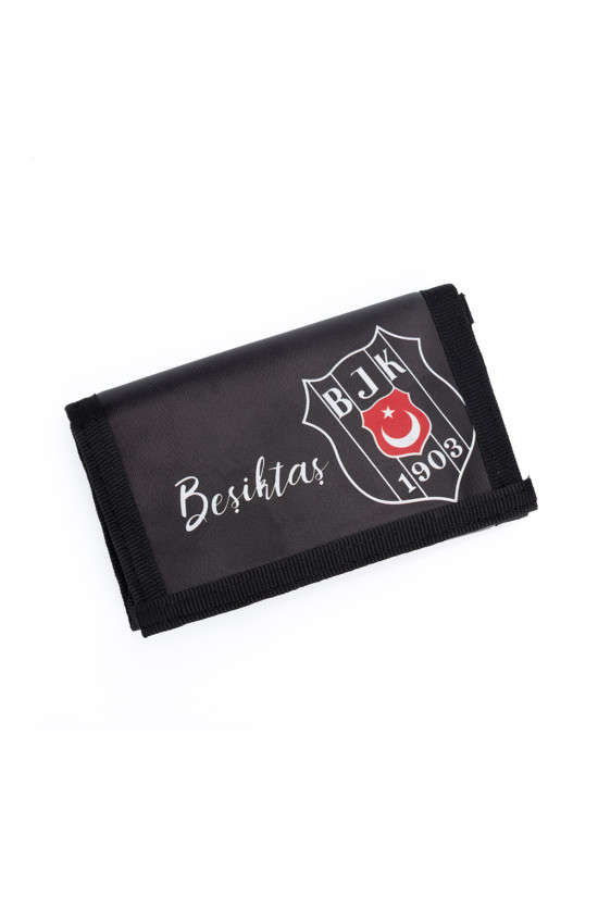 Beşiktaş Lisanslı Logo Detaylı Siyah Orijinal Cüzdan