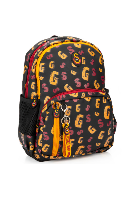 Galatasaray Lisanslı GS Harf Detaylı Siyah Orijinal Okul çantası
