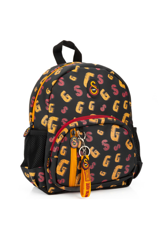 Galatasaray Lisanslı GS Harf Detaylı Siyah Orijinal Anaokulu çantası