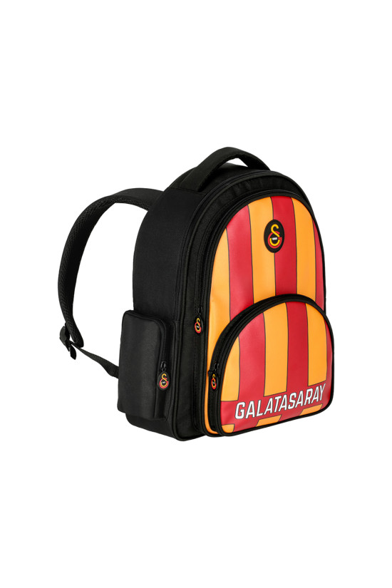 Galatasaray Lisanslı Çok Bölmeli Sarı kırmızı Orijinal Suni Deri Okul çantası