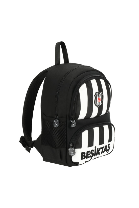 Beşiktaş Lisanslı Logo Detaylı Siyah Beyaz Orijinal Anaokulu çantası