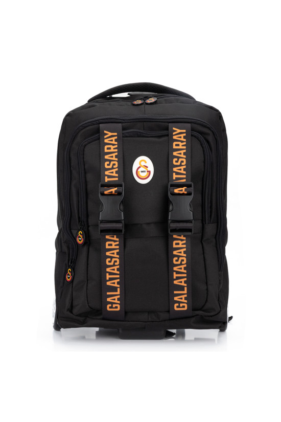 Galatasaray Lisanslı Logo Detaylı Siyah Orijinal Tekerlekli Trolley Okul çantası