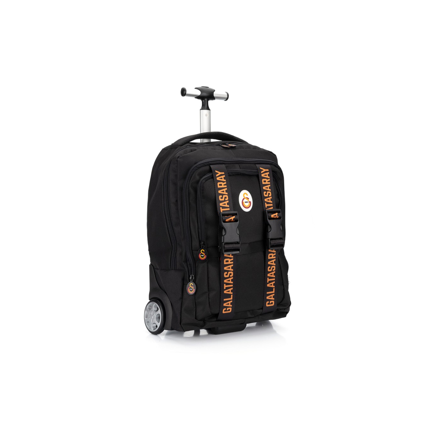 Galatasaray Lisanslı Logo Detaylı Siyah Orijinal Tekerlekli Trolley Okul çantası