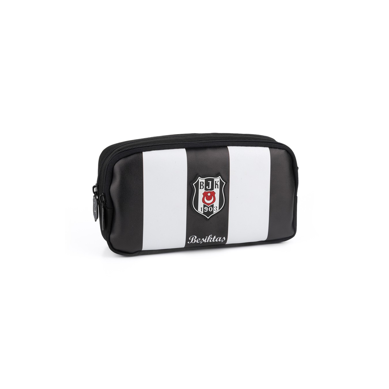 Beşiktaş Lisanslı 2 Bölmeli Logo Detaylı Siyah Beyaz Orijinal Kalemlik