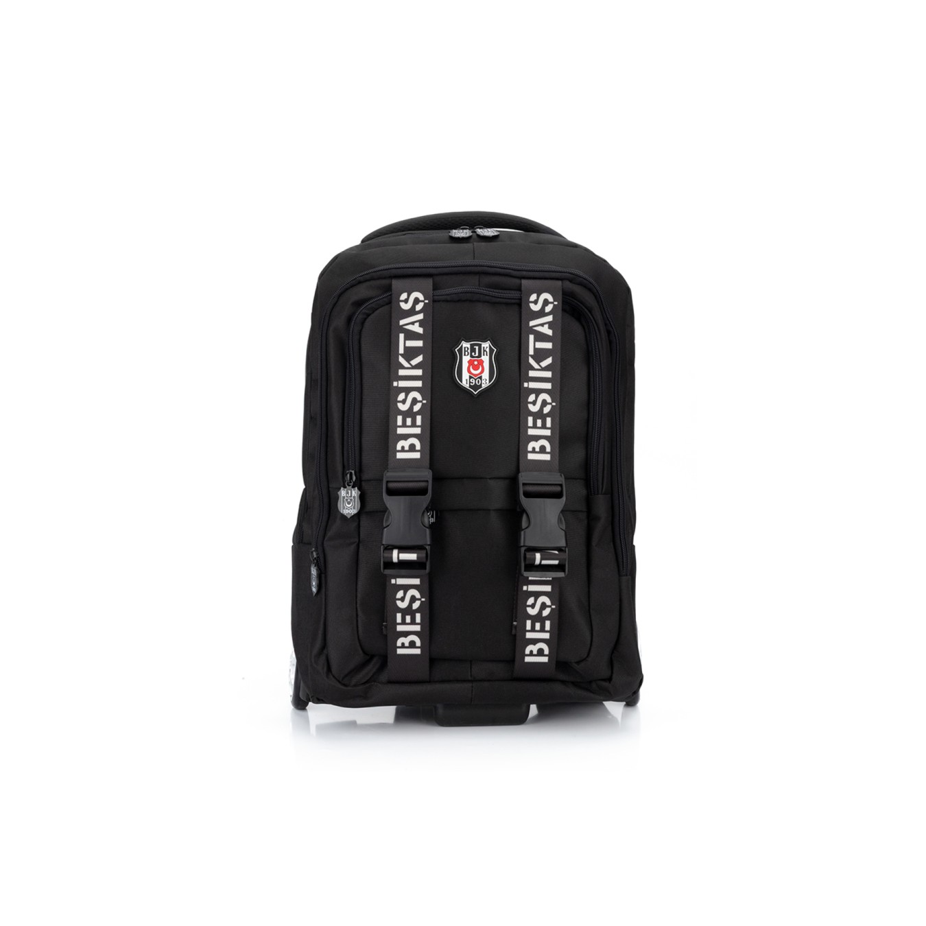 Beşiktaş Lisanslı Logo Detaylı Siyah Orijinal Tekerlekli Trolley Okul çantası