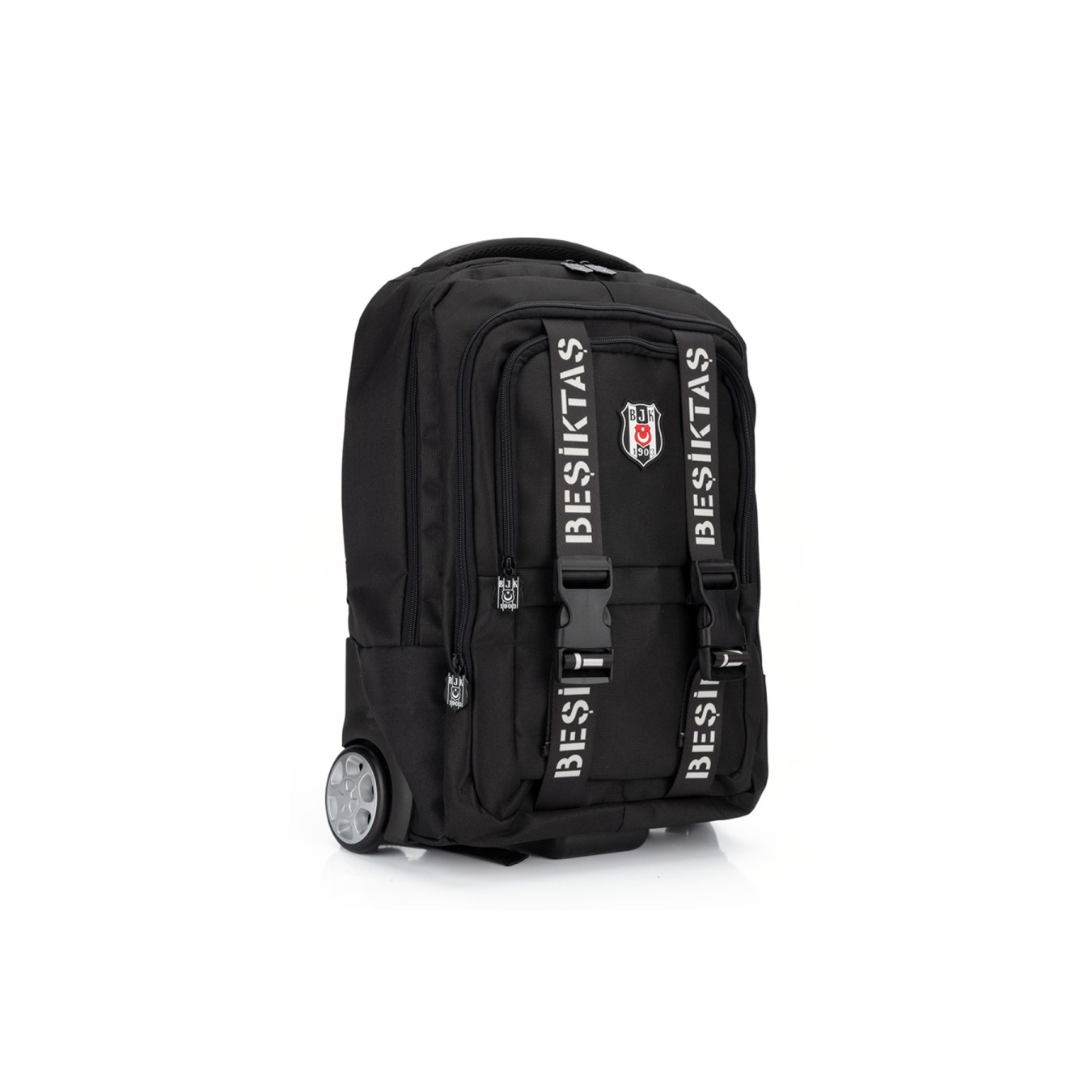Beşiktaş Lisanslı Logo Detaylı Siyah Orijinal Tekerlekli Trolley Okul çantası