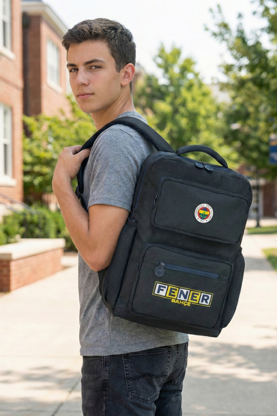 Fenerbahçe Lisanslı Çok Bölmeli Lacivert Orijinal Sırt çantası