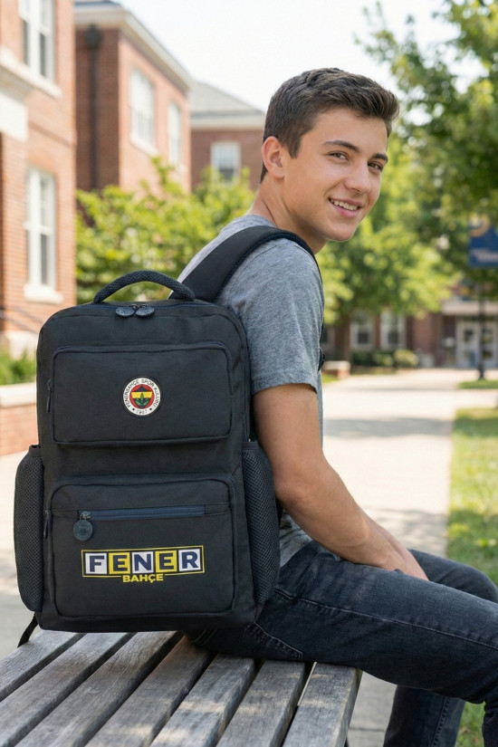 Fenerbahçe Lisanslı Çok Bölmeli Lacivert Orijinal Sırt çantası