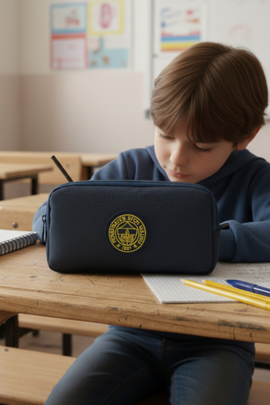 Fenerbahçe Lisanslı 2 Bölmeli Armalı Lacivert Orijinal Kalemlik