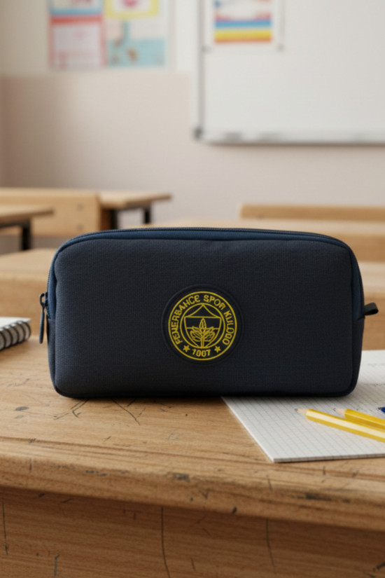 Fenerbahçe Lisanslı 2 Bölmeli Armalı Lacivert Orijinal Kalemlik