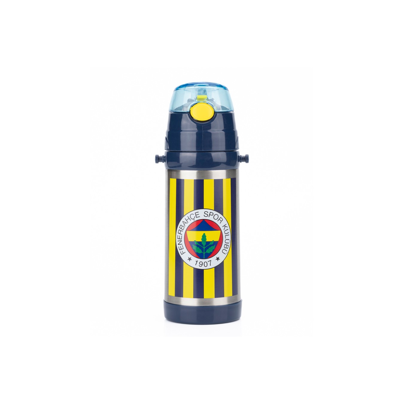 Fenerbahçe Lisanslı Çubuklu Orijinal 500ml Çelik Matara