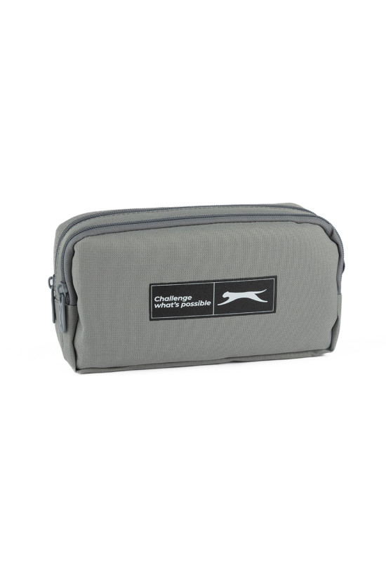 Slazenger Lisanslı 2 Bölmeli Gri Orijinal Kalemlik