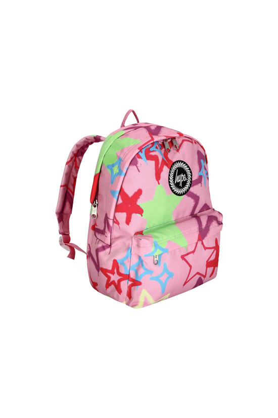 Hype Lisanslı yıldız Desenli Pembe Orijinal Sırt çantası