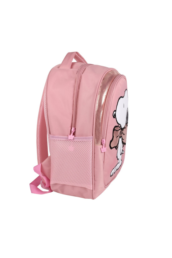 Snoopy Lisanslı BowTie Pembe Orijinal Anaokulu çantası