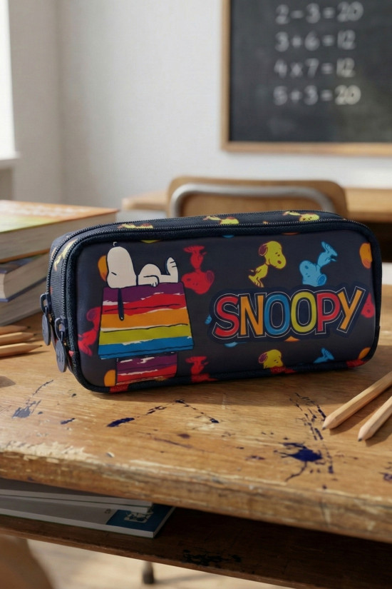 Snoopy Lisanslı Çift Bölmeli Sleeping Renkli Orijinal Kalemlik