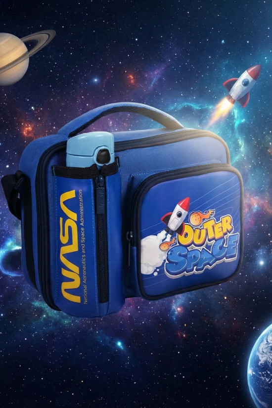 Slazenger Lisanslı Suluk Bölmeli Outer Space Mavi Orijinal Beslenme çantası