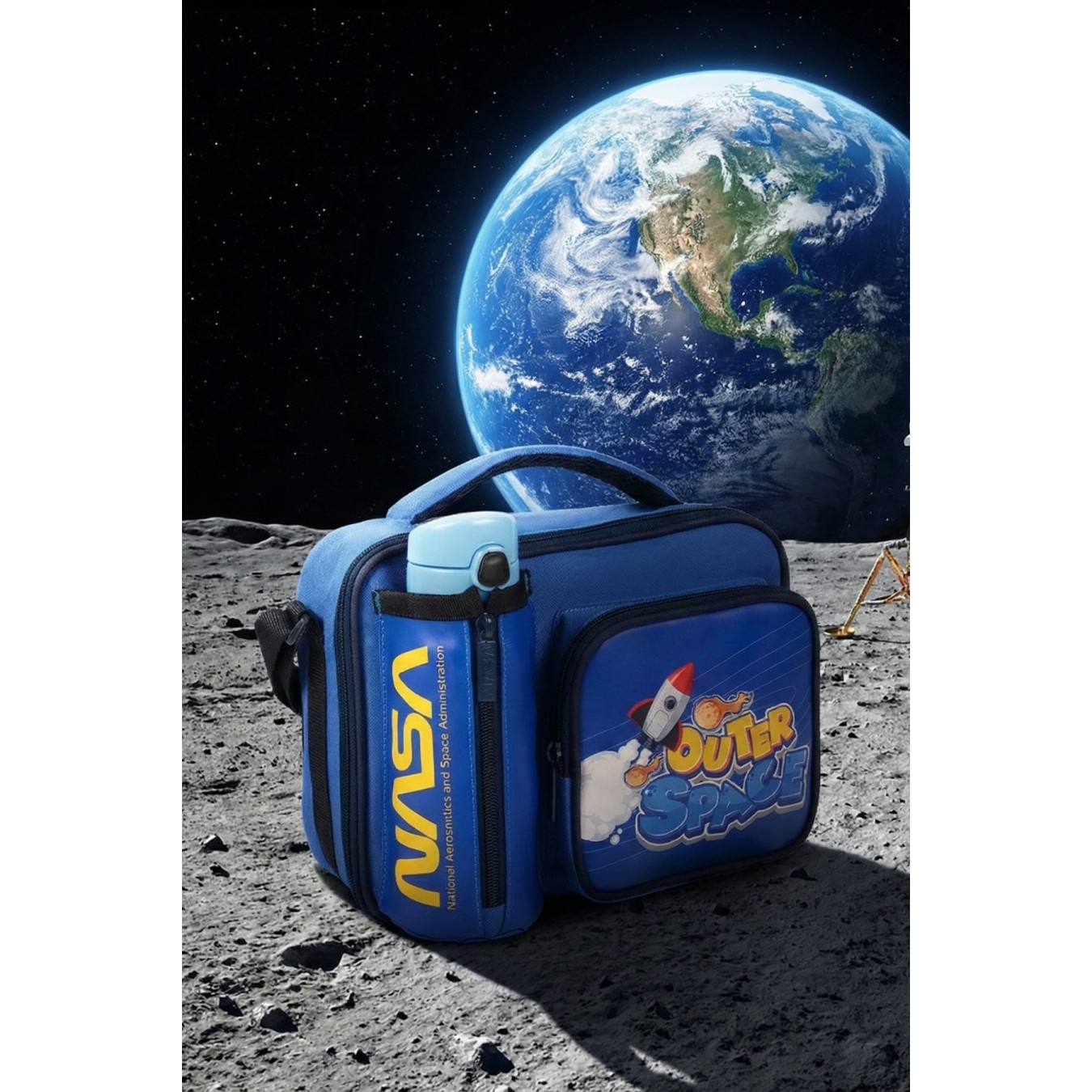 Slazenger Lisanslı Suluk Bölmeli Outer Space Mavi Orijinal Beslenme çantası