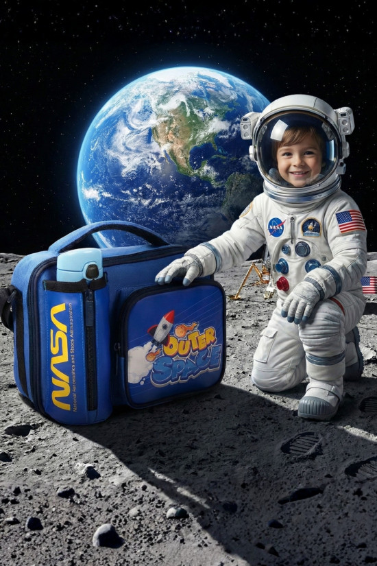 Slazenger Lisanslı Suluk Bölmeli Outer Space Mavi Orijinal Beslenme çantası