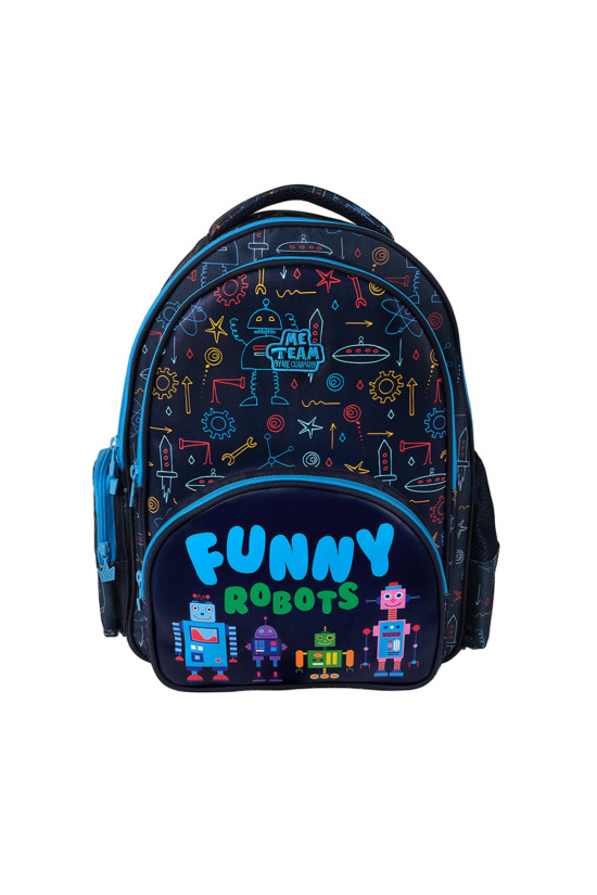 Me Team Funny Robots Lacivert Okul çantası