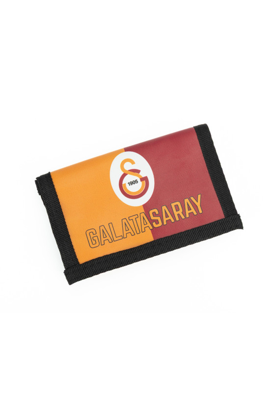Galatasaray Lisanslı Parçalı Sarı kırmızı Orijinal Suni Deri Cüzdan