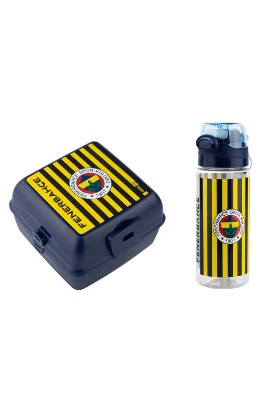 Fenerbahçe Lisanslı Çubuklu Orijinal Okul Seti | Beslenme Kutusu + 500ml Matara
