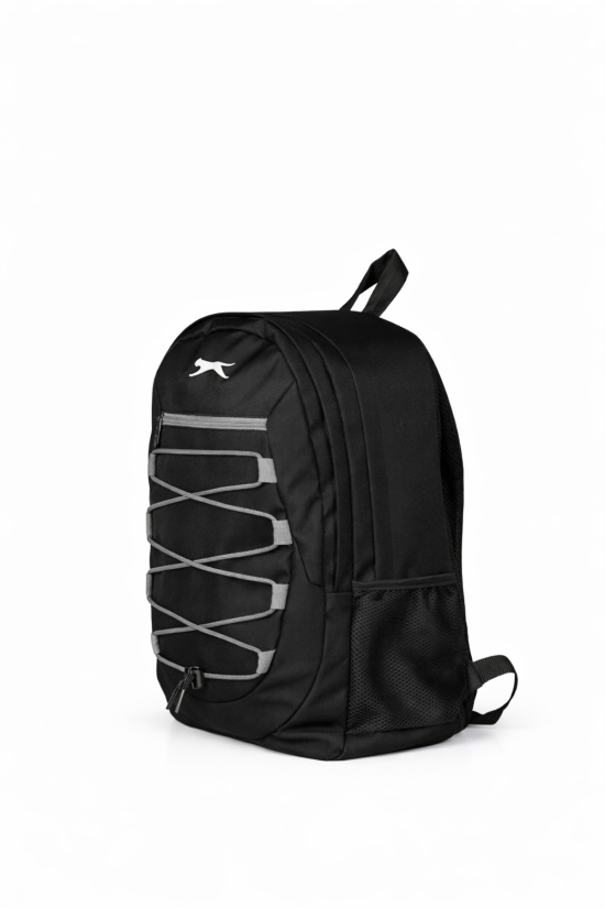 Slazenger Lisanslı 2’li Siyah Okul Seti - 3 Bölmeli Laptop Gözlü Sırt Çantası ve Çift Bölmeli Kalemlik