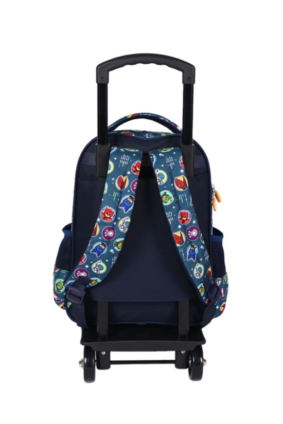 Pijamaskeliler Lisanslı Çok Renkli Orijinal Tekerlekli Trolley Okul çantası