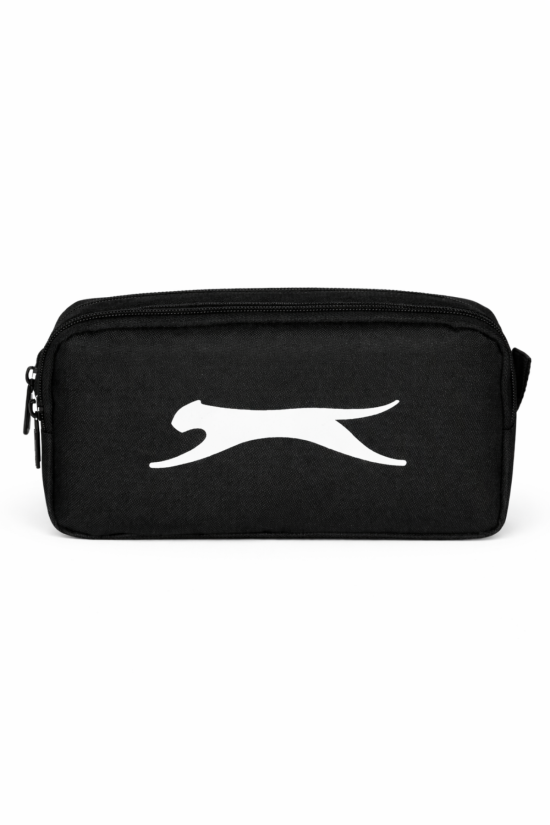 Slazenger Lisanslı 2’li Siyah Okul Seti - 3 Bölmeli Laptop Gözlü Sırt Çantası ve Çift Bölmeli Kalemlik