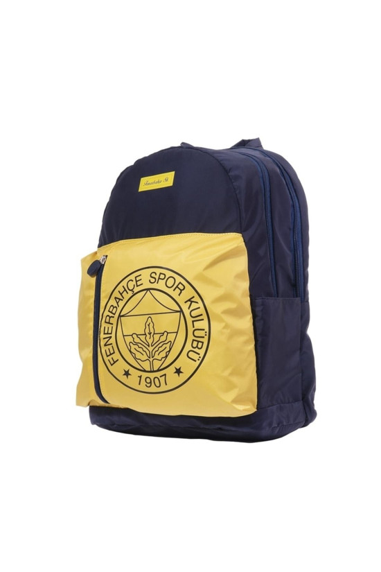 Fenerbahçe Lisanslı Büyük Logo baskılı Sarı Lacivert Orijinal Sırt çantası