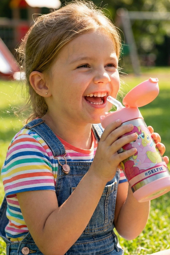 My Little Pony Lisanslı Pembe Orijinal Metal Matara