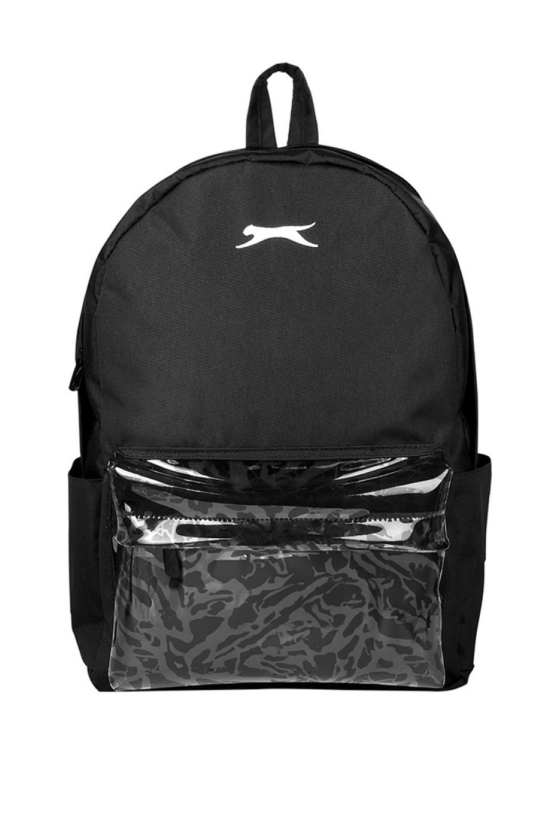 Slazenger Lisanslı PVC Cep Detaylı Siyah Orijinal Sırt çantası