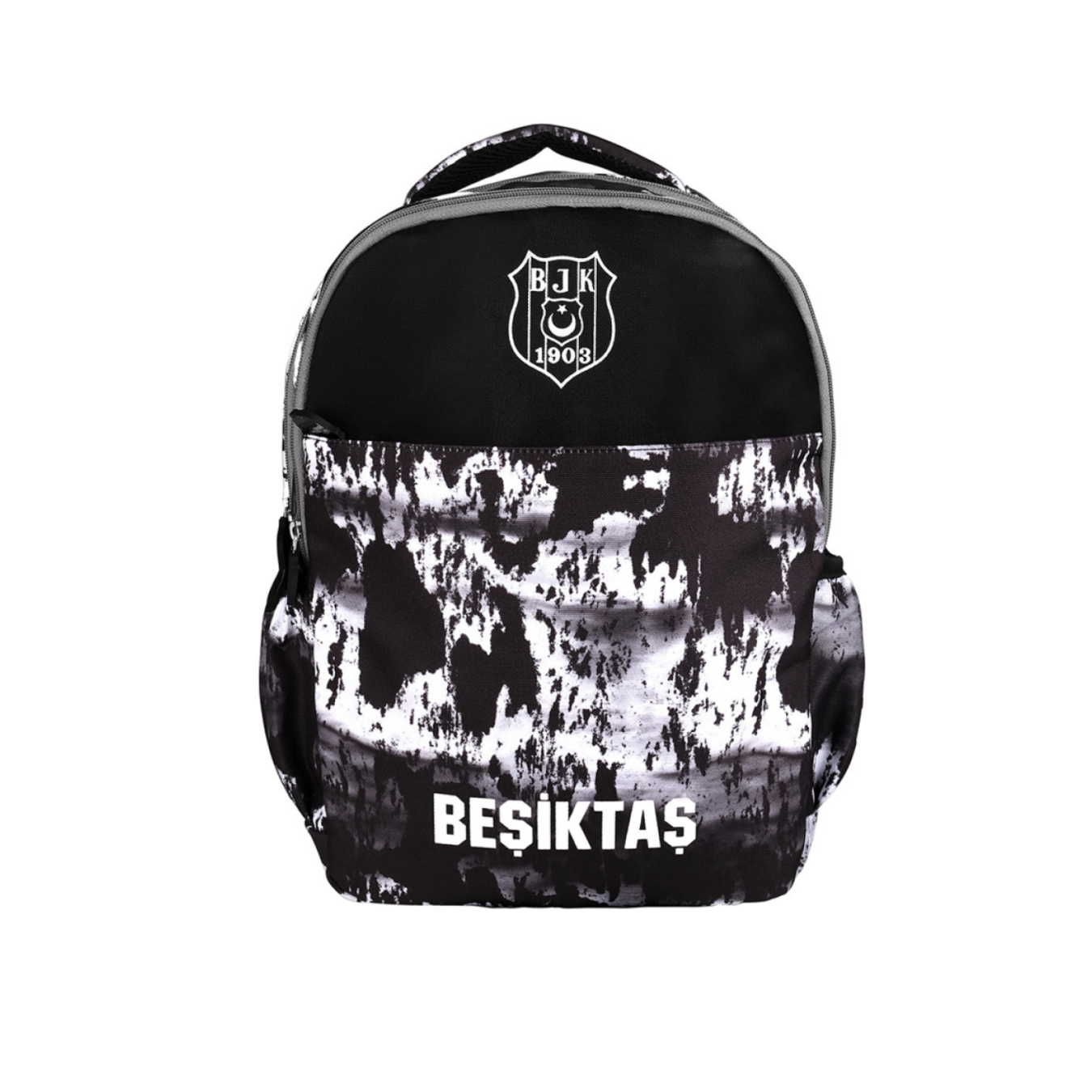 Beşiktaş Lisanslı Batik Desenli Siyah Beyaz Orijinal Sırt çantası