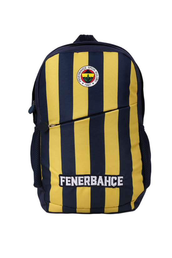 Fenerbahçe Lisanslı Çapraz Fermuar Detaylı Sarı Lacivert Orijinal Sırt çantası