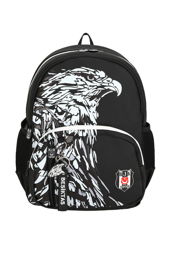 Beşiktaş Lisanslı Kartal baskılı Siyah Orijinal Okul çantası