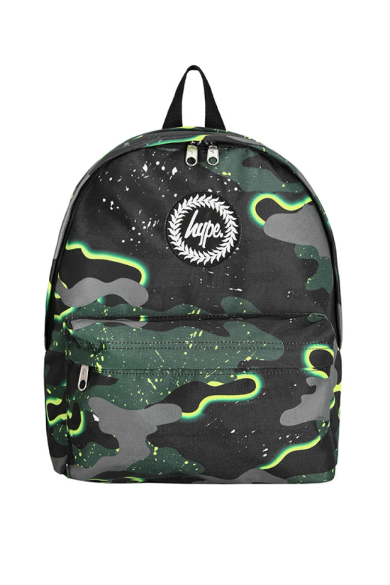 Hype Lisanslı Kamuflaj Desenli Siyah Orijinal Okul çantası