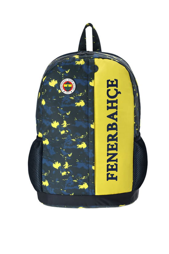Fenerbahçe Lisanslı Kamuflaj Desenli Sarı Lacivert Orijinal Sırt çantası