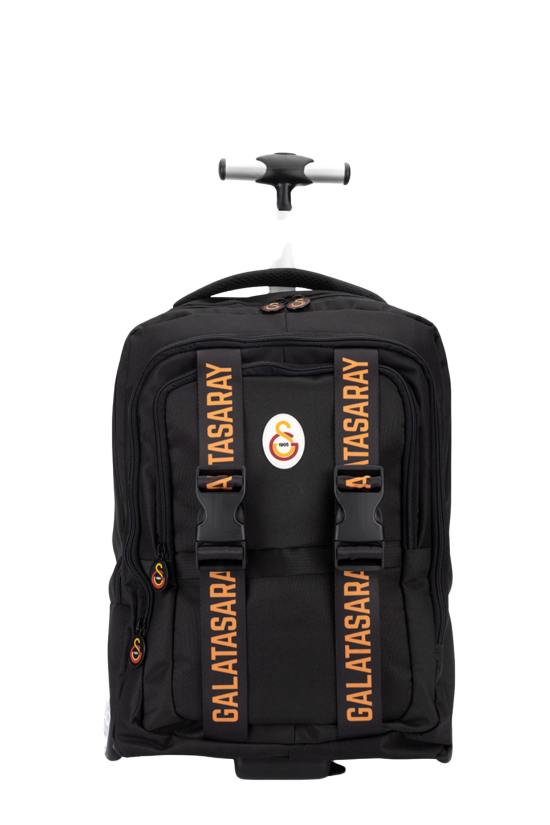 Galatasaray Lisanslı Logo Detaylı Siyah Orijinal Tekerlekli Trolley Okul çantası