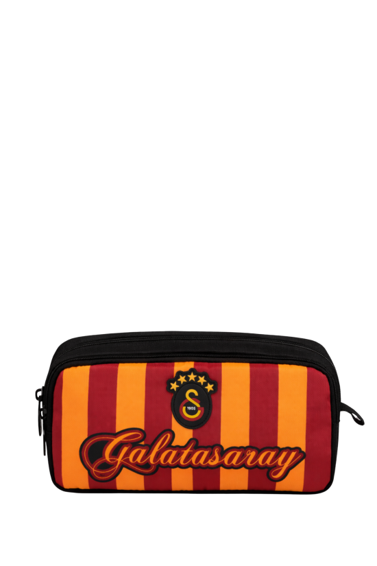 Galatasaray Lisanslı Parçalı Kalem Çantası - 2 Bölmeli Su İtici Kumaş Taraftar Kalemliği